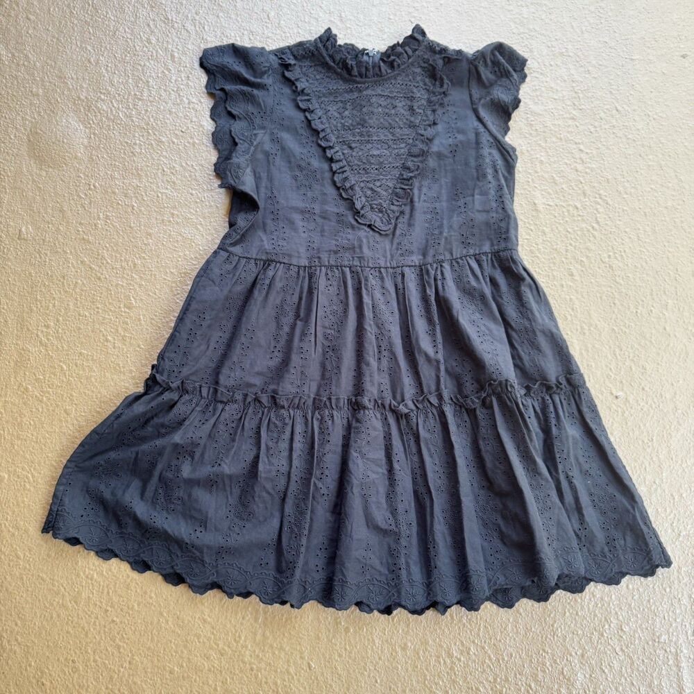 House of Harlow 1960 Revolve Dress Sz  L Black 100% Cotton Boho Quiet Luxury - Picture 9 of 12